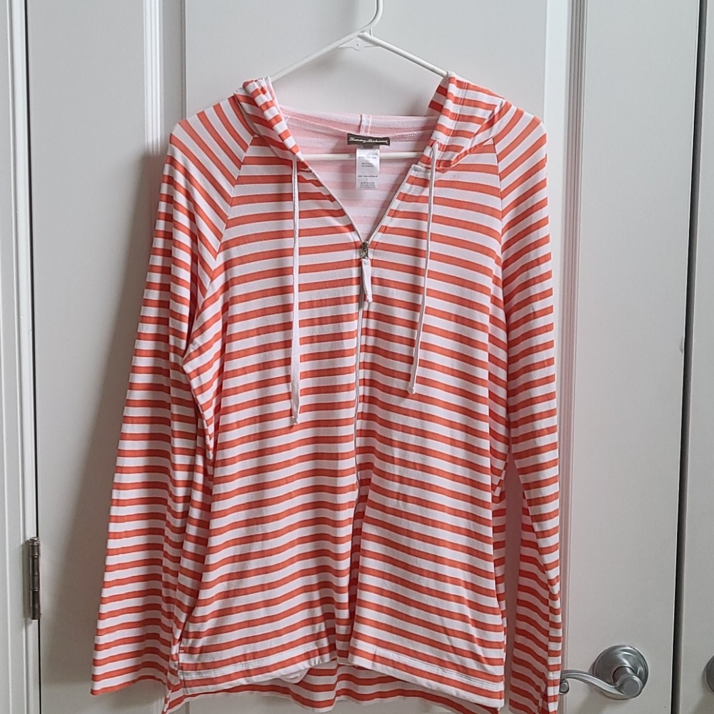 Tommy Bahama Full Zip Striped Sweatshirt
